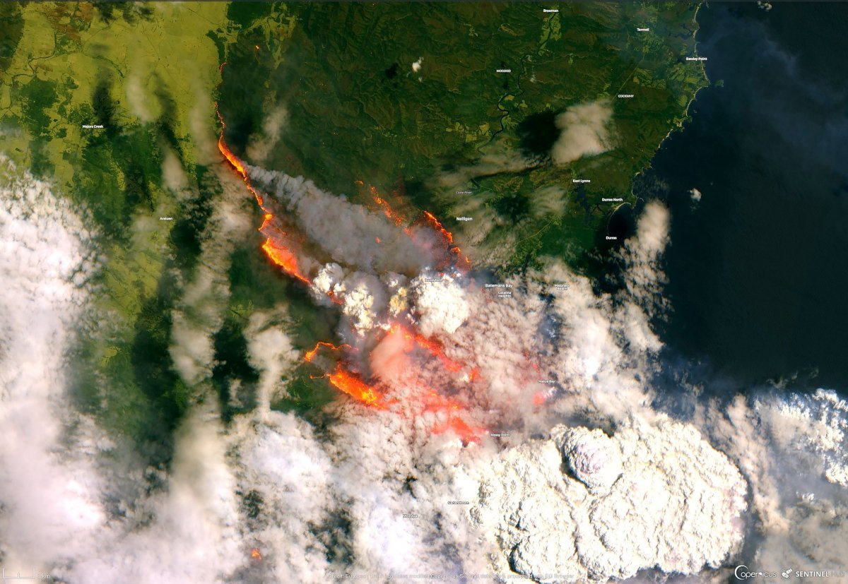 宇宙からの衛星写真によってオーストラリア森林火事の衝撃的な広がりが明らかに…