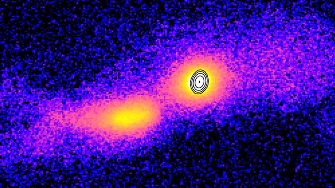 衝突する銀河が放つ光速に近い速度のジェット噴射を史上初めて撮影することに成功